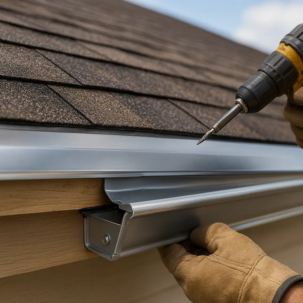 Austausch von Dachrinne und Anschlussblech