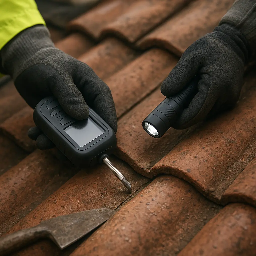 Inspektion von Dachziegeln